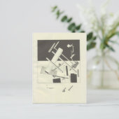 El Lissitzky - Black Anxious Briefkaart (Staand voorkant)