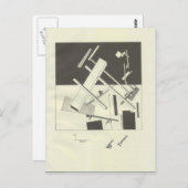 El Lissitzky - Black Anxious Briefkaart (Voorkant / Achterkant)