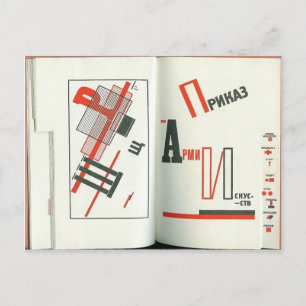 El Lissitzky - Illustratie naar 'Voor de stem' Briefkaart