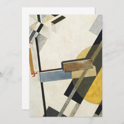 El Lissitzky Proun 19D Kaart (Voorkant / Achterkant)