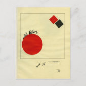 El Lissitzky - Vliegen naar aarde op afstand Briefkaart (Voorkant)