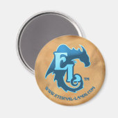 EL Logo -Blauw- Magneet (Voorkant / Achterkant)