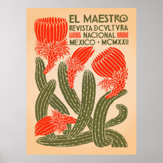 El Maestro Cactus Print | Mexicaanse Botanische Ku