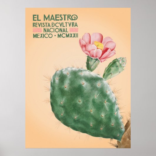 El Maestro Cactus Print | Mexicaanse Botanische Ku (Voorkant)