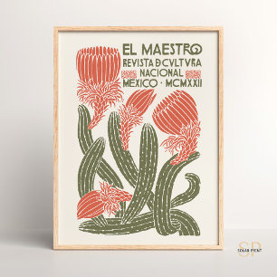 El Maestro  Mexicaans Cultuurtijdschrift Hoesje Poster