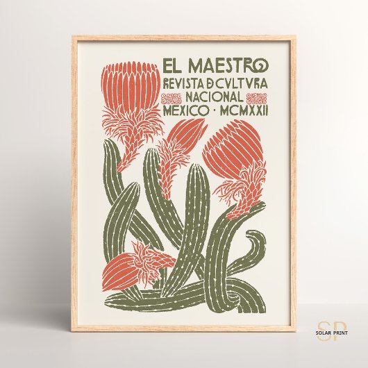 El Maestro  Mexicaans Cultuurtijdschrift Hoesje Poster
