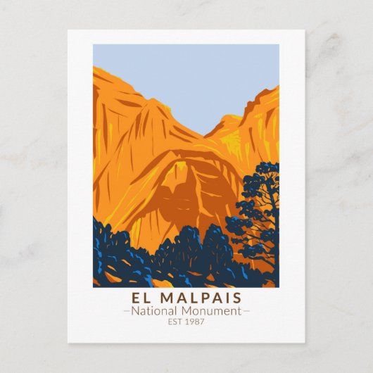 El Malpais Nationaal Monument Nieuw-Mexicaanse Vin Briefkaart (Voorkant)