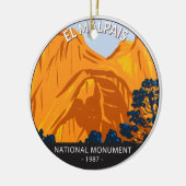 El Malpais Nationaal Monument Nieuw-Mexicaanse Vin Keramisch Ornament (Links)