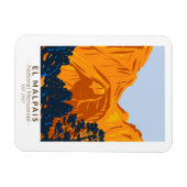 El Malpais Nationaal Monument Nieuw-Mexicaanse Vin Magneet (Horizontaal)