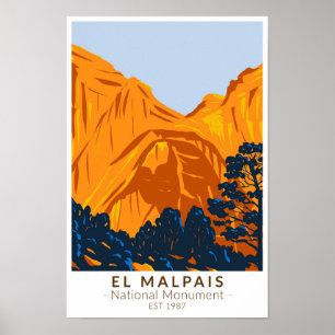El Malpais Nationaal Monument Nieuw-Mexicaanse Vin Poster