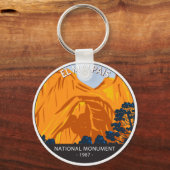 El Malpais Nationaal Monument Nieuw-Mexicaanse Vin Sleutelhanger (Voorkant)