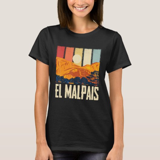 El Malpais Souvenir Nationaal Monument Bergen Ran T-shirt (Voorkant)