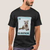 El Mapache Mexican Raccoon Kaarten T-shirt (Voorkant)