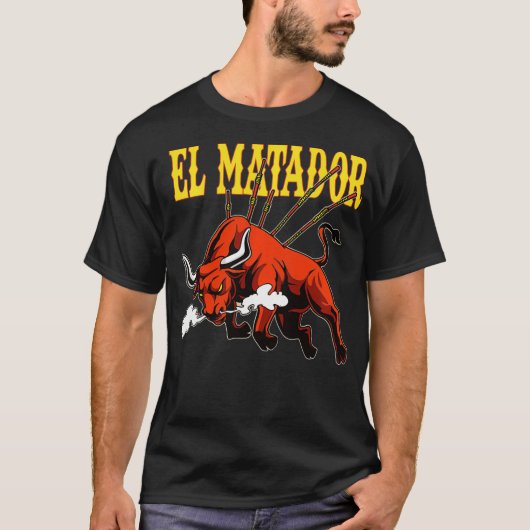 El Matador Bullvechten Bullfighter Bull Torero T-shirt (Voorkant)