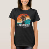 El Matador State Beach California Palm Tree Beach  T-shirt (Voorkant)
