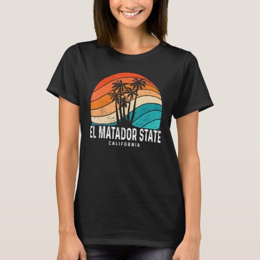 El Matador State Beach California Palm Tree Beach  T-shirt (Voorkant)