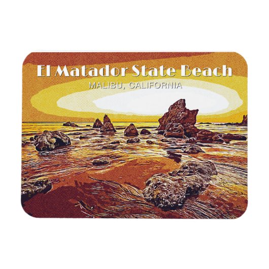 El Matador State Beach Magneet (Horizontaal)