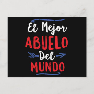 El Mejor Abuelo Del Mundo Grandpa Fathers Day Briefkaart