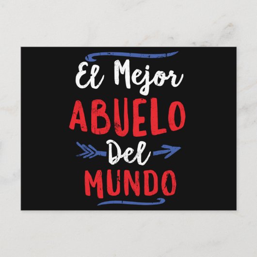El Mejor Abuelo Del Mundo Grandpa Fathers Day Briefkaart (Voorkant)