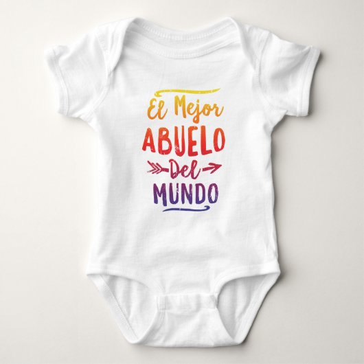 El Mejor Abuelo Del Mundo Grandpa Fathers Day Romper (Voorkant)