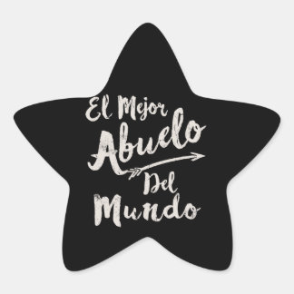 El Mejor Abuelo Del Mundo Grandpa Fathers Day Ster Sticker