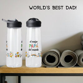 El mejor Papá del mundo! Fun Whimsy Letters Waterfles