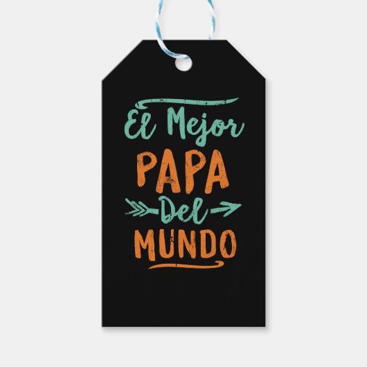 El Mejor Papa Del Mundo Pap Dag Cadeaulabel (Voorkant)