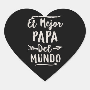 El Mejor Papa Del Mundo Pap Dag Hart Sticker