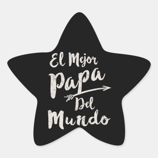 El Mejor Papa Del Mundo Pap Dag Ster Sticker (Voorkant)