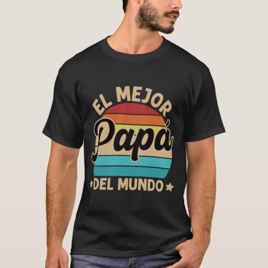 El Mejor Papá Del Mundo Retro  T-shirt (Voorkant)