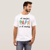 El mejor Papá en el mundo Bold Geometrisch T-shirt (Voorkant volledig)
