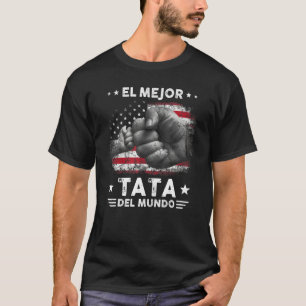 El Mejor Tata Del Mundo Mannen Retro American Flag T-shirt