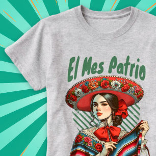 El Mes Patrio Spaans Mexicaanse onafhankelijkheid  T-shirt