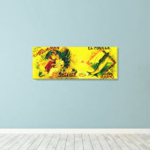 El Modelo Salmon Can LabelKarluk, AK Canvas Afdruk (Insitu (Houten vloer))