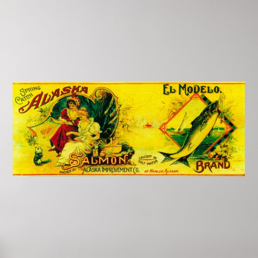 El Modelo Salmon Can LabelKarluk, AK Poster (Voorkant)
