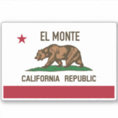 El Monte California Sticker (Voorkant)