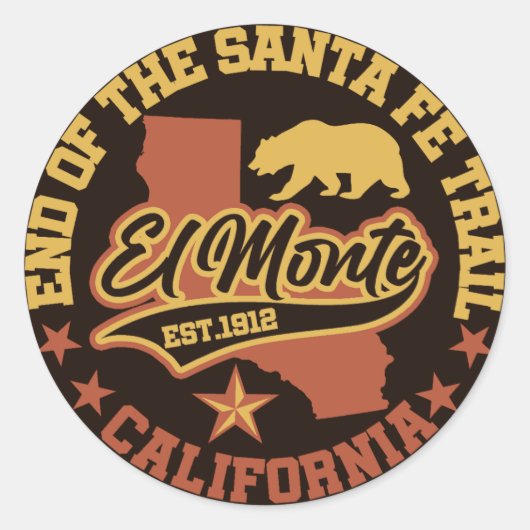 El Monte, Californië Ronde Sticker (Voorkant)