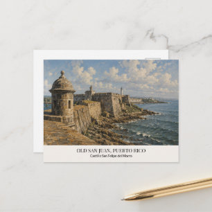 El Morro Ansichtkaart – Oud San Juan, Puerto Rico Briefkaart