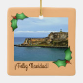 El Morro Guarding San Juan Bay Custom Keramisch Ornament (Achterkant)