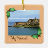 El Morro Guarding San Juan Bay Custom Keramisch Ornament (Voorkant)