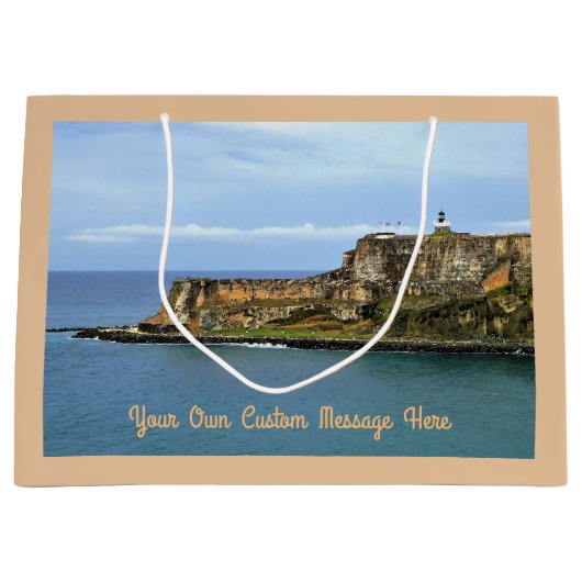 El Morro Guarding San Juan Bay Entrance Groot Cadeauzakje (Voorkant)