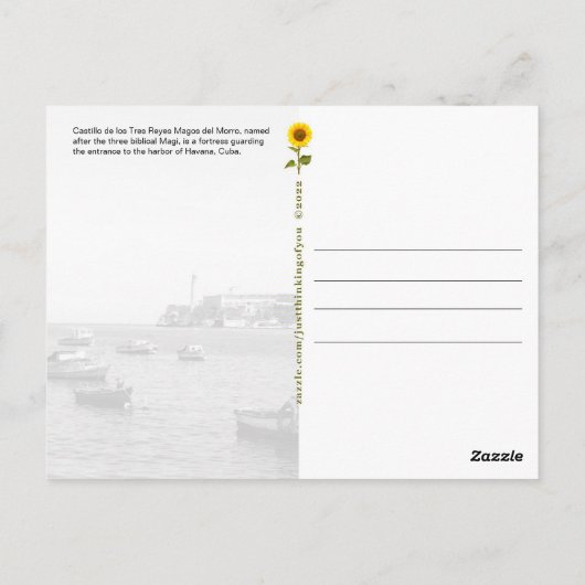 El Morro, Havana, Cuba - briefkaart (Achterkant)