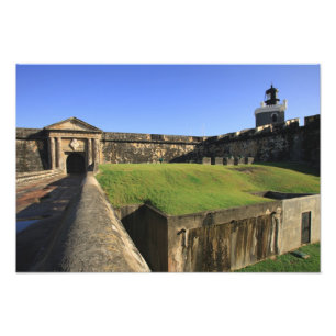 El Morro, Kasteel San Felipe, Ophaalbrug, voorzijd Foto Afdruk