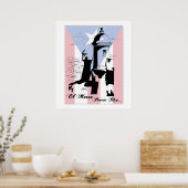 El Morro, Puerto Rico w Flag Poster (Keuken)