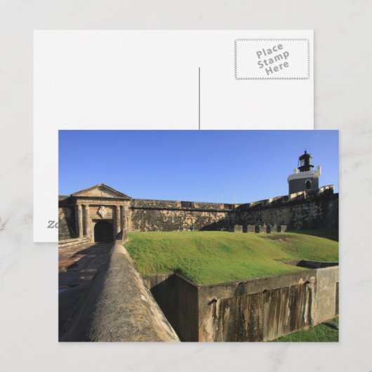 El Morro, San Felipe Castle, Drawbridge, vooraan Briefkaart (Voorkant / Achterkant)