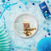 El Morro: Viejo San Juan, Puerto Rico Party Geëerd Papieren Bordje (Feest)