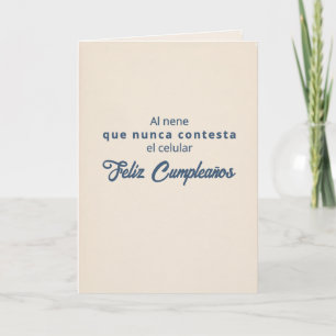 El Nene Que No Contesta Verjaardag Kaart