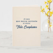 El Nene Que No Contesta Verjaardag Kaart (Gele Bloem)