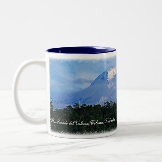 El Nevado del Tolima Colombia Travel Mug Tweekleurige Koffiemok (Links)