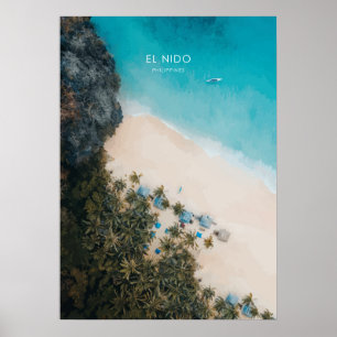 El Nido, de Filippijnse reisillustratie Poster